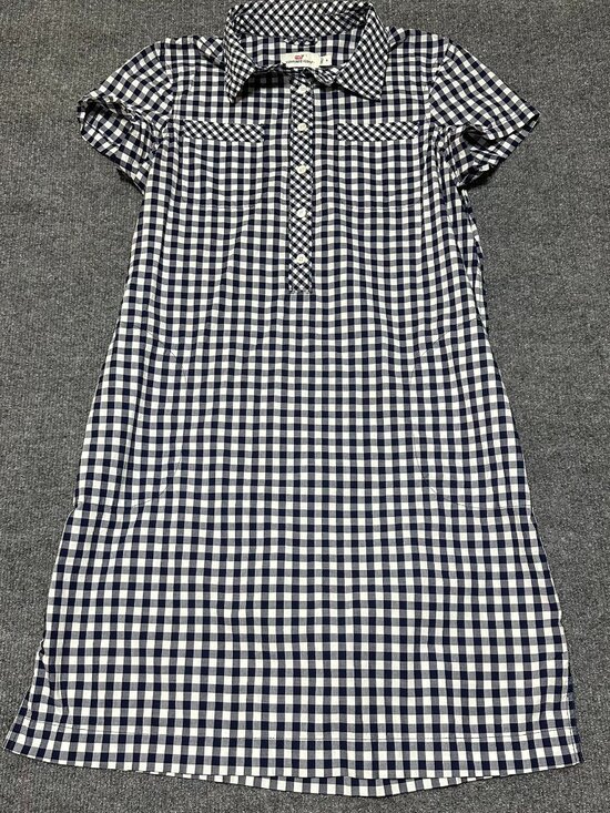 Vineyard Vines Dresses & Skirts - Vineyard Vines Navy Blue Gingham Sleeveless Dress - Size 4 Pockets Preppy